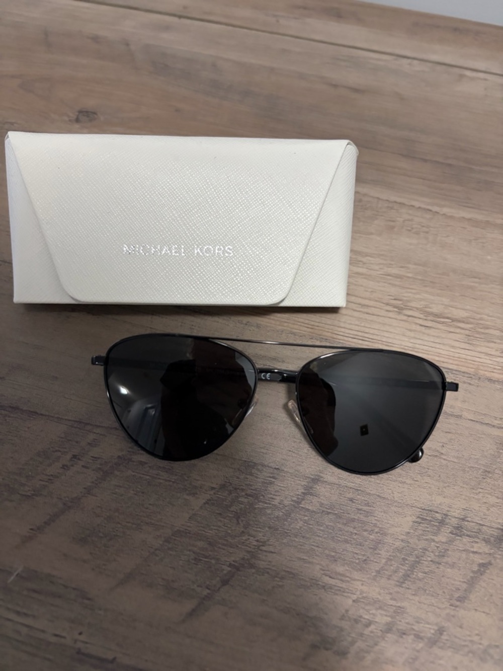 Michael Kors Black Metal Aviator Sunglasses